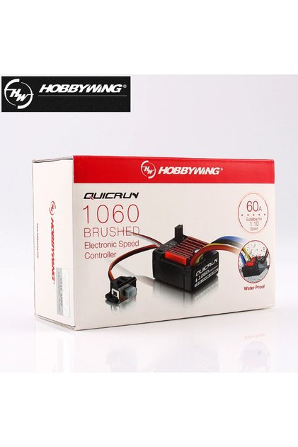 وحدة تحكم إلكترونية في السرعة HobbyWing QuicRun 1060 60A مقاومة للماء مع وضع التبديل BEC