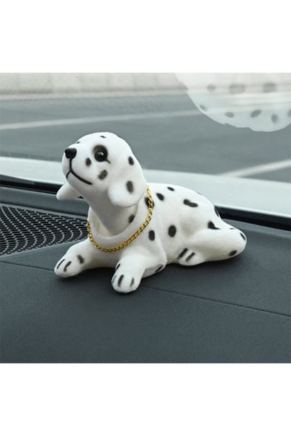 WHITE Car Ornaments Doll Husky Beagle St Bernard Shepherd Shake Head Dog Duck Decoration Auto Interi