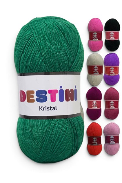 Crystal Fiber String 1 Piece 100 Gr 475 Meter Skewer 3-3,5 Crochet 3.5 No