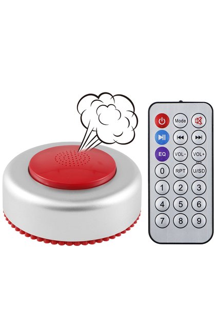silver Fart Machine with Remote Fart Noise Maker Machine with 50 Different Realistic Sounds Portable