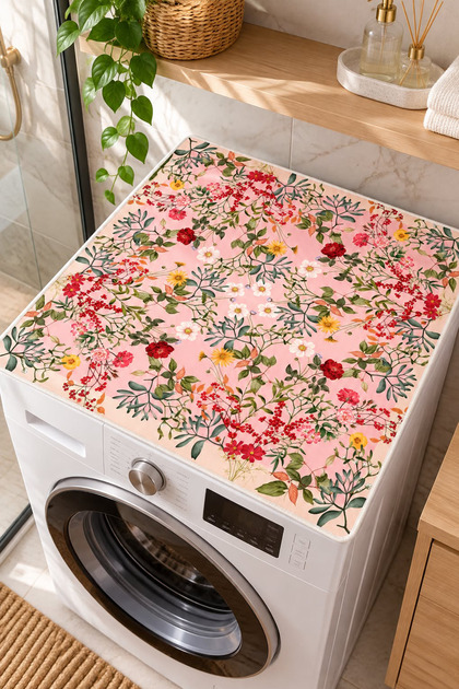 Stain-Resistant, Non-Slip, Washable Washing Machine Dryer Cover & Mat (60X60 cm)