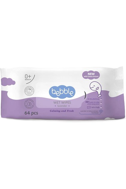 Wet wipes with lavender extract
