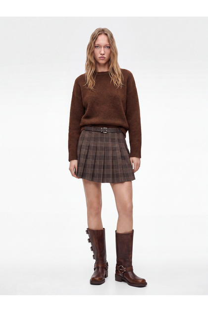 Long Sleeve Crew Neck Basic Knitwear Sweater