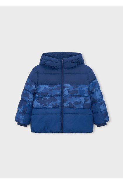 Boy's Hooded Short Casual Coat Blue