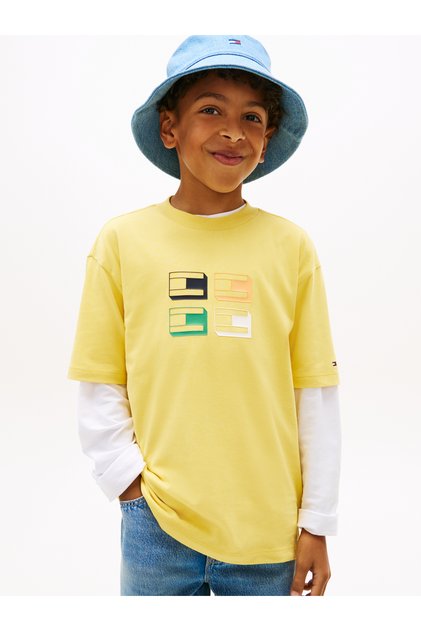 3D Flag Graphic Jersey T-Shirt