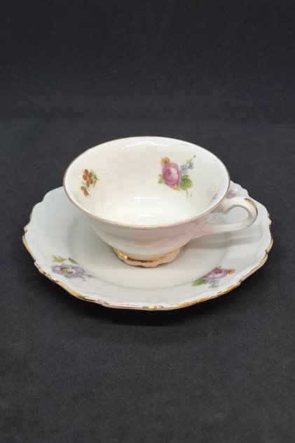 Karlskrona Porslinsfabrik Swedish Porcelain Vintage Coffee Cup 90 ml