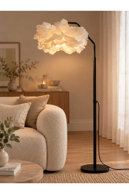 Beyaz Çiçek Form Bohem Model Avize Salon Yatak Odası Çocuk Odası Lambader