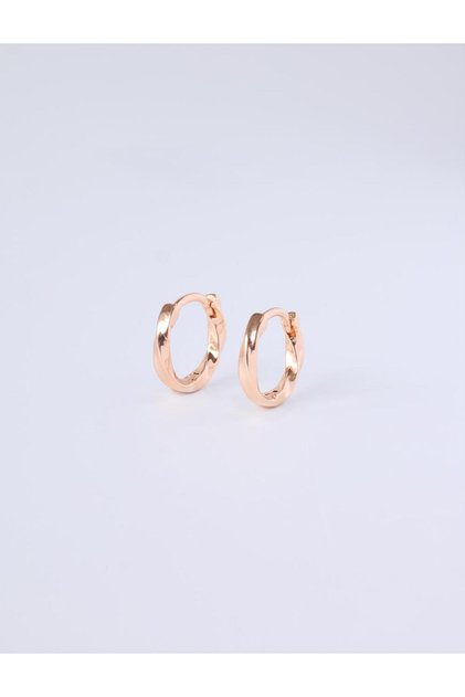 Gold Color 100% Brass Earrings with Twisted Detail