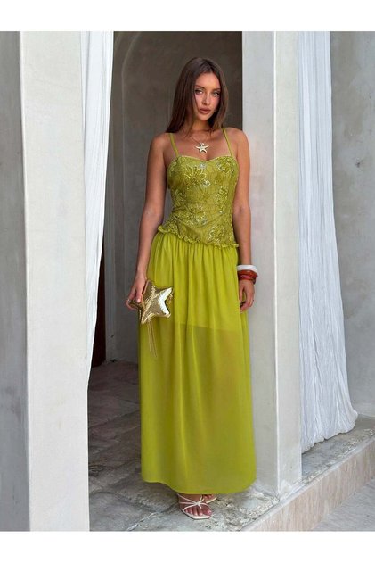 Rochie maxi, verde