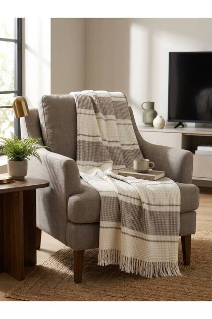 Cozy Life Cotton Scottish Tv Blanket 130X170