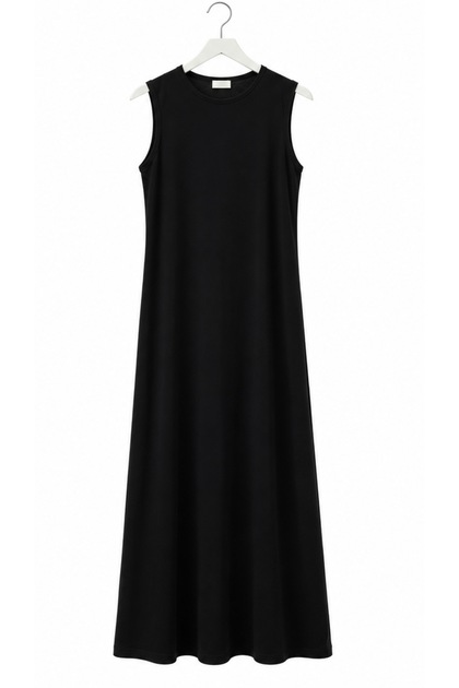 Long Sleeveless Combed Cotton Undergarment Dress