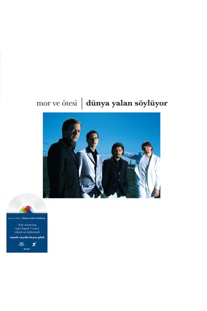 PLAK - Mor ve Ötesi / Dünya yalan söylüyor ( Beyaz LP) Fenomen albüm beyaz renk plak formatında