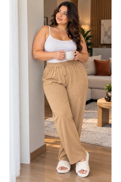 بنطلون نسائي مقاس كبير - تصميم مريح - مقاس كبير