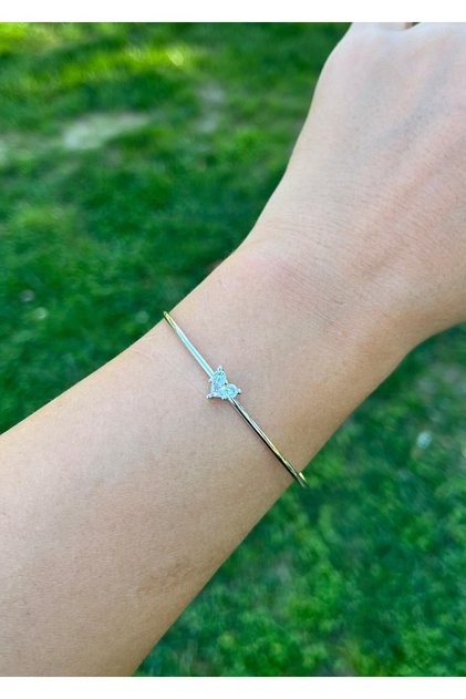 Delicate Silver Cuff with Gemstone Charms