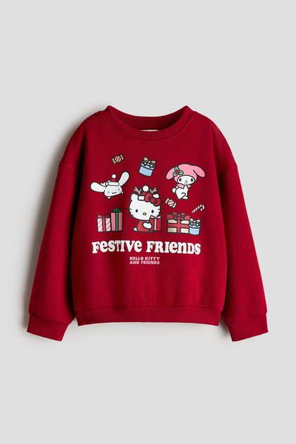 Baskı Motifli Oversize Sweatshirt