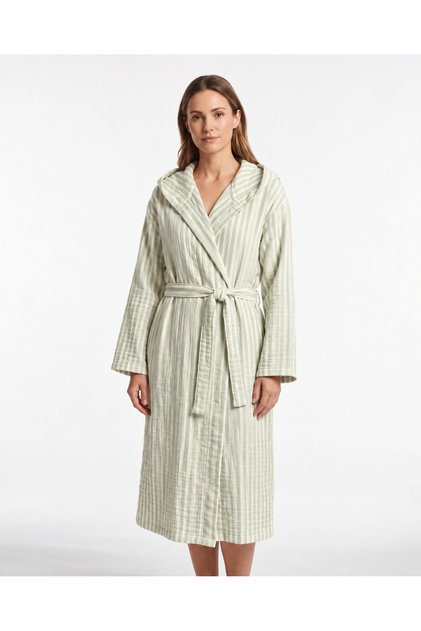Bathrobe 100% Cotton Women's Bathrobe Premium Men's Bathrobe Dressing Gown Dowry Bathrobe