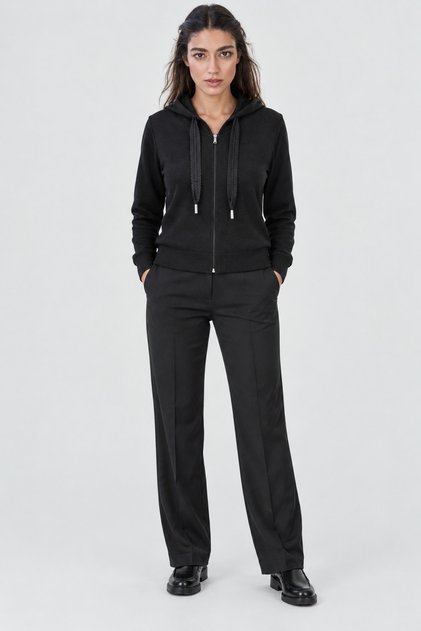 Long Sleeve Zip-Up Hoodie with Pockets