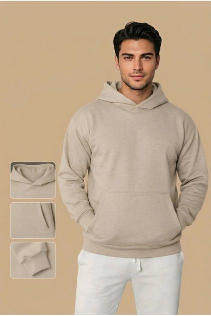 Men's Hooded Oversize/Relaxed Fit Sweatshirt with Inner Pockets