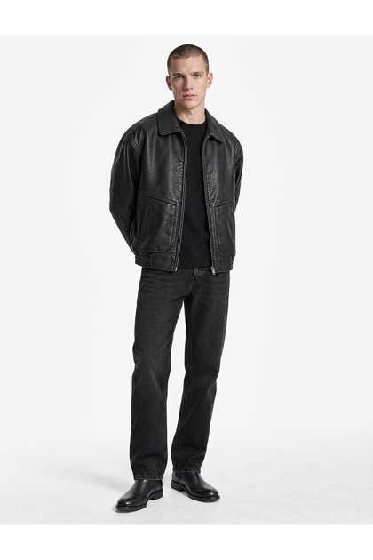 Men Black Plain Jeans