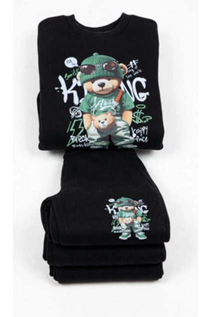 Erkek çocuk king bear baskılı eşofman takımı