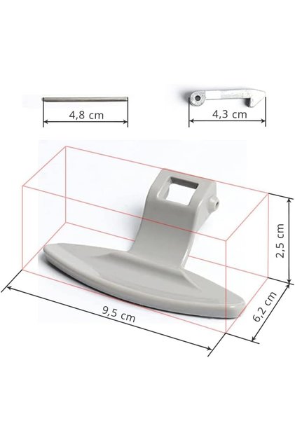 Washing Machine Door Handle Kit, Compatible with WD-N10270D WD-N10310D WD-N10300D T12235D Models, Silver
