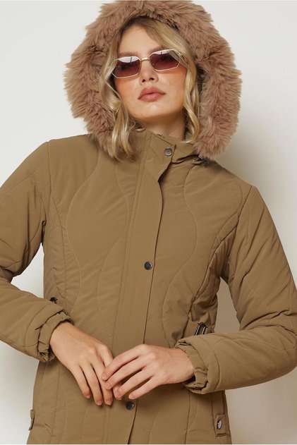 Hooded Quilted Coat 90673