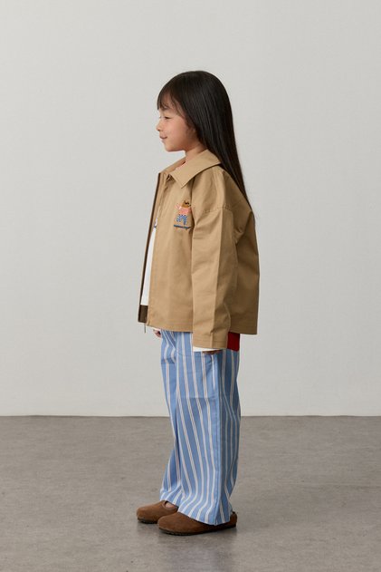 Zippered Basic Jacket Camel