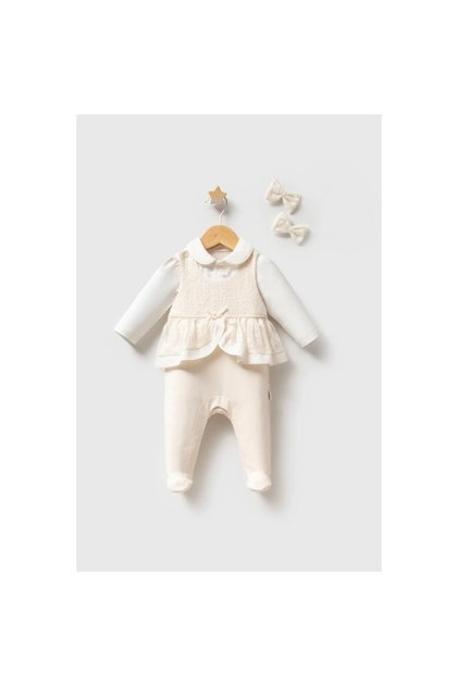 100% Cotton Buckled Baby Girl Salopet