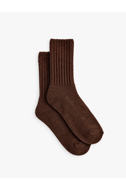 Wool Blended Ribbed Socks