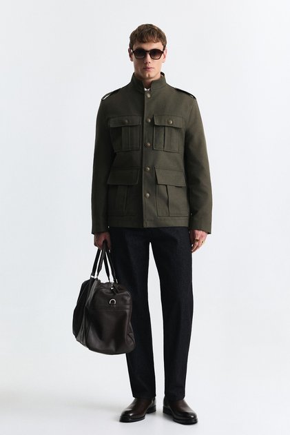 Wool Blend Relax Fit Jacket