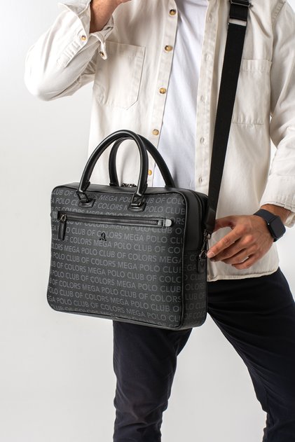 Faux Leather Hand Shoulder Bag Laptop Bag Briefcase