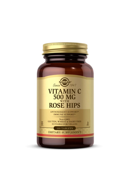 Vitamin C 500mg with Rose Hips Tablets – 100 Tablets