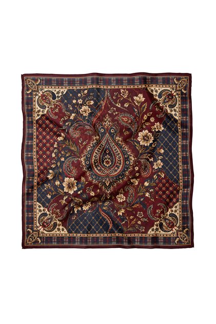 Ethnic Shawl Patterned Scarf / Bandana 70X70Cm