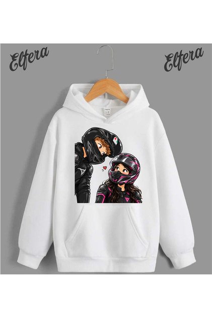 Motorcycle Lover Couple Combination Printed Unisex Sweatshirt
