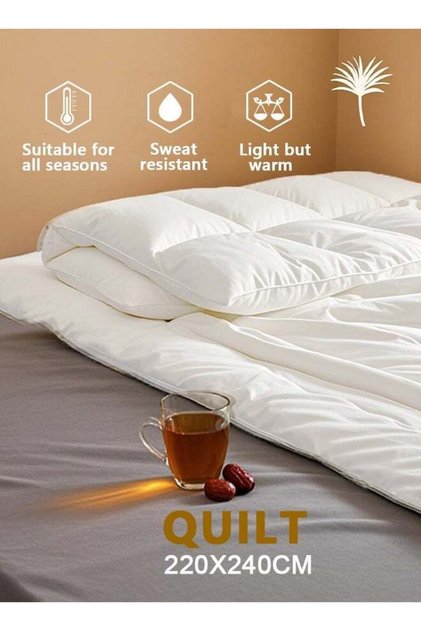 Arabest Duvet,King Size Quilt Down Comforter Insert Microfiber White 220X240centimeter