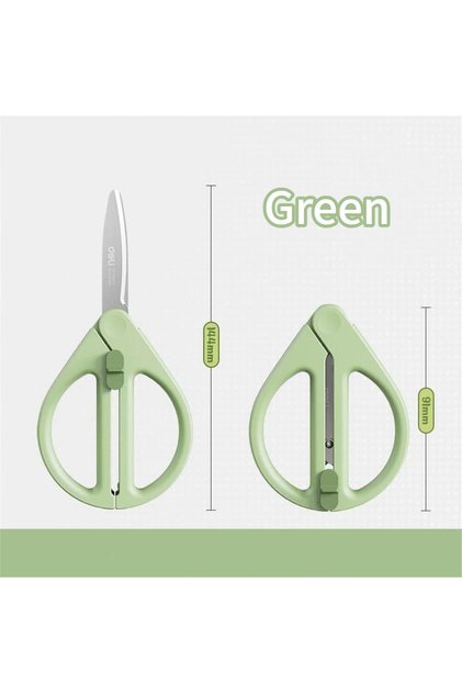 green 1 Extendable Portable Safety Scissors, Suitable for Manual DIY Cutting, Suitable for Scho
