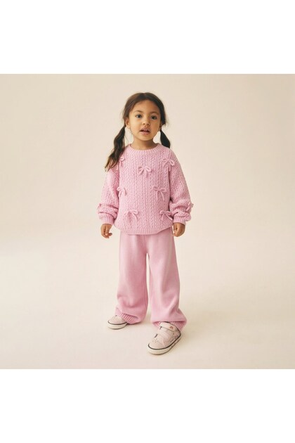 Ribbon Detail Knitwear Set