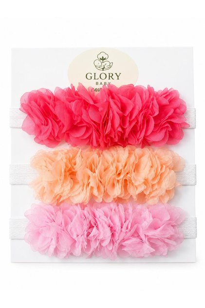 3-Piece Baby Bandana Set Laser Flower