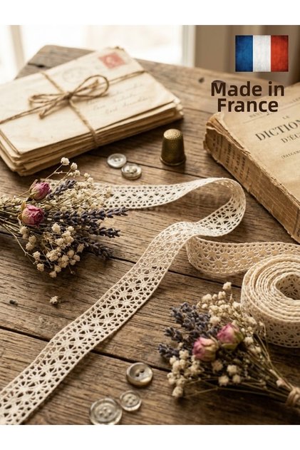 French Intermediate Lace Kopanaki Cotton Lace - 18mm - 12.5 Meters