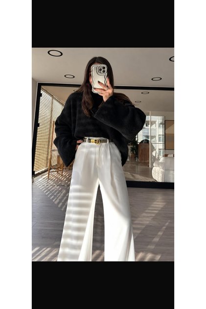 Gülce Moda Women's Knitwear Plush Sweater