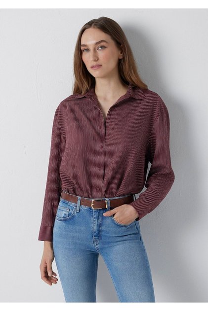 Long Sleeve Shirt Zinfandel Stripe
