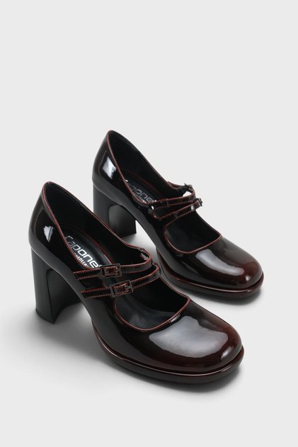 Jeana Platform Sole Shiny Mary Jane Shoes