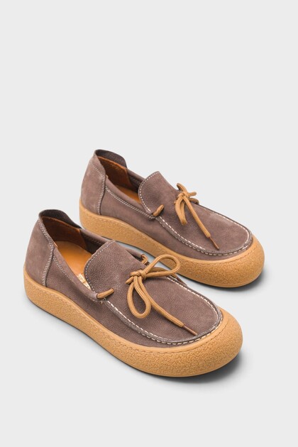 Gabi Genuine Nubuck Leather Comfort Women's Loafer Shoes