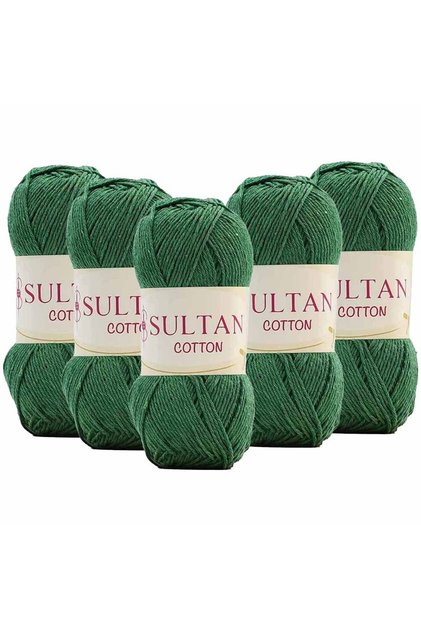 Sultan Cotton Amigurumi Yarn Benetton Green (5 Pieces)