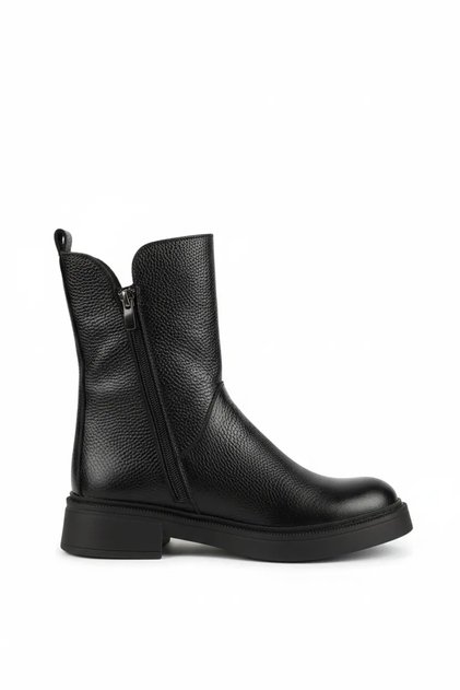 Genuine Leather Daily Lightweight Boots Shhn.1570 Black