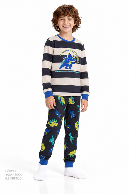 Boys Roarsome Cotton Long Sleeve Pajama Set