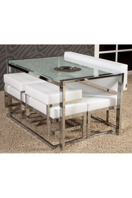 Masa-LOCA BANK tk 17347 Model Metal Nikelaj Suni deri Kırılmaz Temper Cam masa