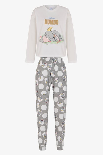 Off-White Dumbo Pants Cotton Long Sleeve Pajama Set