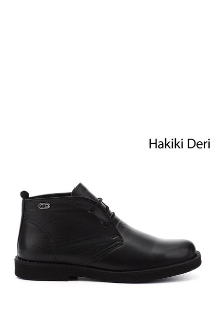 Women's Black Oxford Mold Rubber Sole Genuine Leather Boots