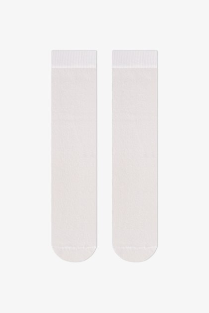 Girl's White 2-Piece Trouser Socks